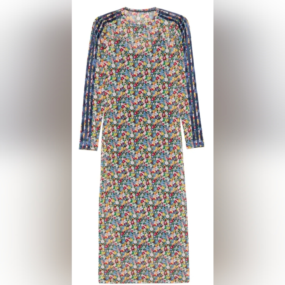 ADIDAS x LIBERTY LONDON MESH MAXI DRESS XS NEW